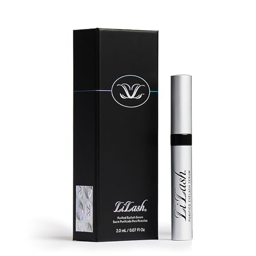 LiLash Purified Eyelash Physician-Formulated Serum for Fuller & Longer Looking Eyelashes Natural Eyelash Enhancer Safe for Sensitive Eyes and Contact Lens Wearer 3-Months Supply, 2ml