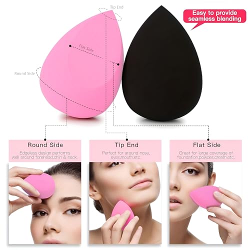 Beauty Blender - Pack of 6 multicolour Mini Beauty Blender - Mini Makeup spong -Egg/teardrop shaped,Foundation Blending Sponge, Perfect for women with all skin types -Latex free Beauty Blender.
