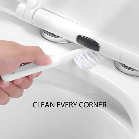 ZERIFAM Toilet Plunger Bowl Brush Set, 4 in 1 Silicone Bowl Brush and Heavy Duty Toilet Plunger with Ventilated Holder, 2-in-1 Toilet Brush and Plunger Combo for Bathroom Deeply Cleaning