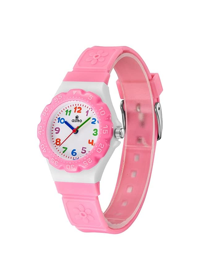 Astro Kids Watch, Analog Display and Polyurethane Strap - A23803-PPPP, Pink