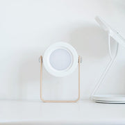 Foldable Camping Lantern with Wooden Handle - Portable LED Lamp, 3-Level Brightness Touch Control Retractable Reading Light, USB Charging Eye-Caring for Bedroom Bedside Study Office Outdoor