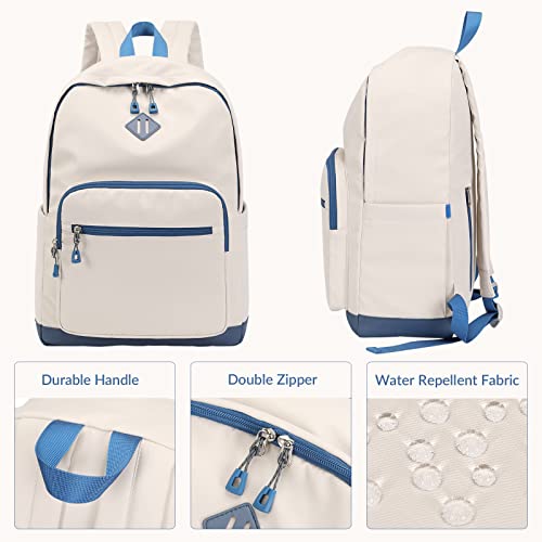 Mygreen Backpack, School Backpack travel Laptop Backpack, Students College Backpack Bookbag for Girls Boys Teen Women -Beige