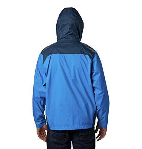 Columbia Men's Glennaker Lake Packable Rain Jacket, Grill/Light Grey, Small