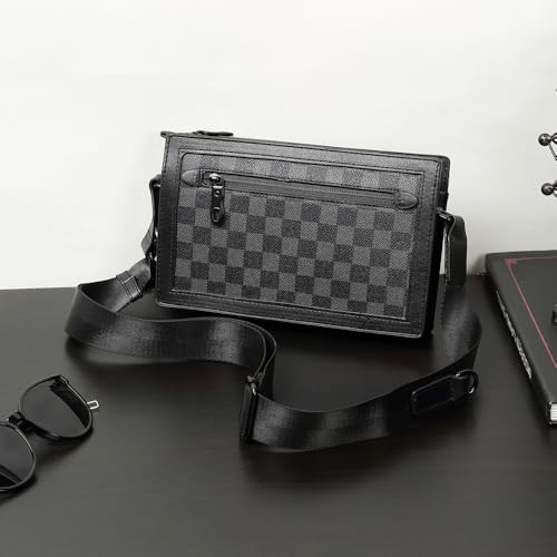 ZEKAROUL Men's Retro Backpack, Simple and Stylish Large Capacity Crossbody Bag for Travel and Business Trips Black