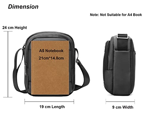 Arctic Hunter Sling Bag for Men Small Side Bag Stylish Crossbody Bag for 8-inch iPad Premium Mobile Bag 1680D Polyester Water-Resistant Shoulder Bag for Office Business Casual