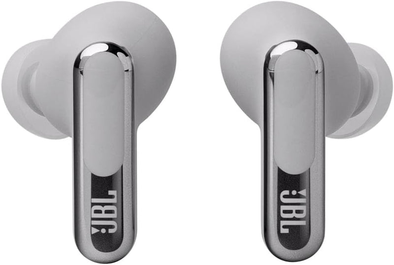 JBL LIVE FLEX 3 True wireless noise-cancelling earbuds with open-stick design and 50 hours total playback plus wireless charging, Blue