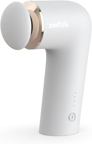 SWITCH Portable Massage Gun Pro 2, MG-B200-4 Adjustable Speeds, 4 Interchangeable Heads, Special Silicone Design, Brushless Motor, 4-5 Hr Continuous Use, 40-50W Power, Silver - SILVER
