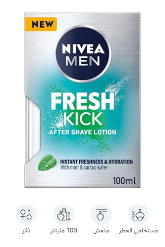 NIVEA MEN After Shave Lotion, Fresh & Cool Mint Extract, 100ml