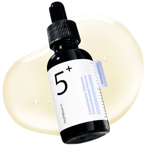 numbuzin No.5 Serum | Glutathione Vitamin Concentrated Serum | Glutathione, Vitamin C, Tranexamic Acid | Hyperpigmentation, Acne Scars | Suitable for Sensitive Skin, Korean Skincare | 1.01 fl. oz.