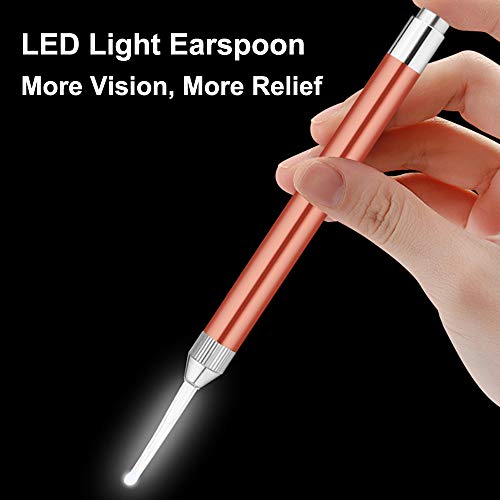 LED Light Earpick Ear Wax Remover with Light Curette Cleaner for Children and Adult Ear Care Set