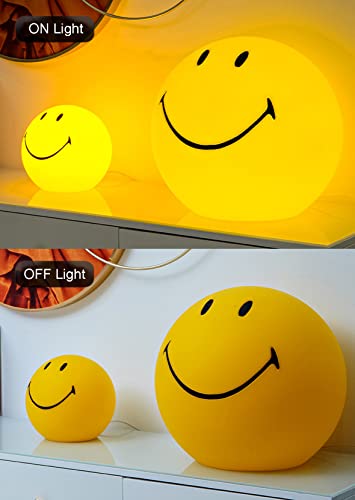 TIMAXSUN Super Healing Cute Smiley Face Night Light, Night Lights for Kids Bedroom, Indoor Decoration Atmosphere Lamp, Gifts for Women Teen Boys Girls and Baby (23CM)