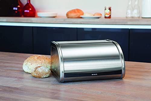 Brabantia Roll Top Bread Box, Medium - Matte Steel 348907