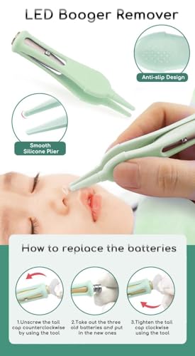 Tazweeq Ear Wax Removal Kit with 1 LED Lights, 9 Pcs Earwax Cleaner Tool with Magnifying Glass for Kids and Adults, Built-in USB Ear Wax Removal Tool with Storage Box