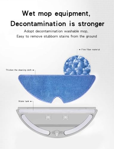 Robot Vacuum with Mop, 3600Pa Automatic Self-Charging Robotic Vacuum Cleaner,2 in 1 Mopping Robot Vacuum with Watertank & Dustbin,Self-Charging,Slim,Strong Suction,Ideal for Hard Floor,Pet Hair,Carpet