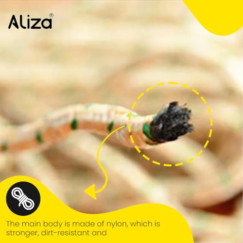Washing Line - 33ft Nylon Rope Perfect Clothesline for Hanging or Drying Wet Clothes Outdoor & Indoor - Great for Camping - Aliza
