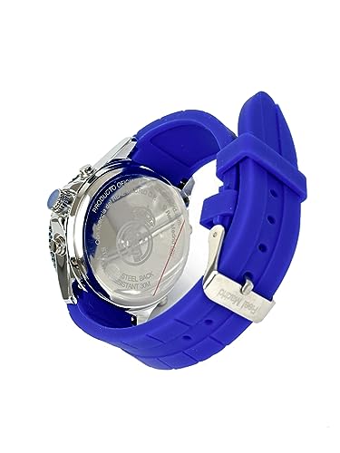 GRUPO MUNRECO Real Madrid RMD0014-05, Children's Watch for Boys, Quartz, Analog and Digital, 3 ATM - Real Madrid Collection, Calendar, Stopwatch, Alarm, Light, Blue, 40 mm, Strip