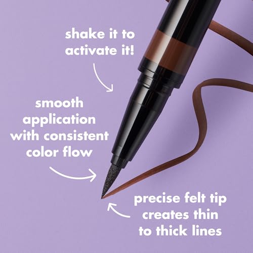 e.l.f. Intense H20 Proof Eyeliner Pen, Smooth, Precise, Defines, Enhances, Intensifies, Waterproof, Smudge-Proof 0.7ml