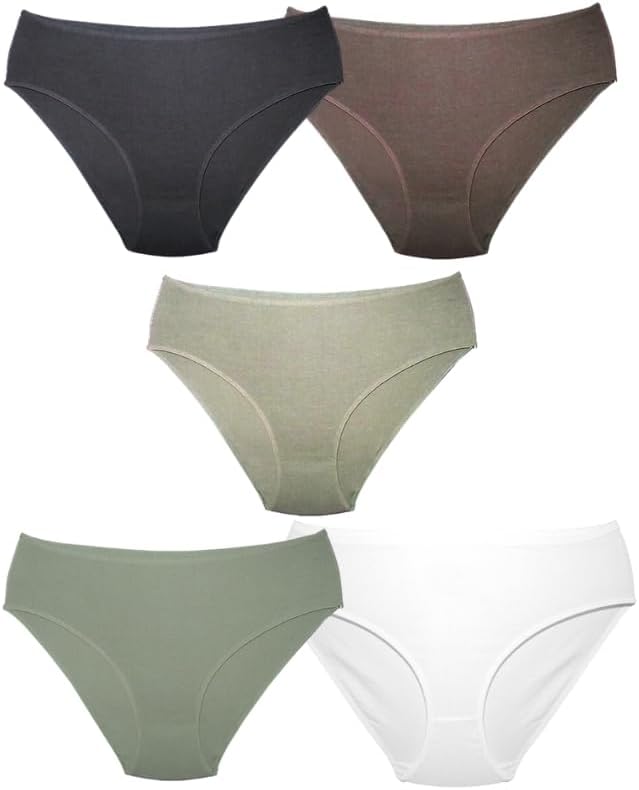 ALYA UNDERWEAR Premium Underwear for Women, Mid Rise Women’s Knickers, Breathable Organic Cotton Panties for Women, Comfortable Ladies Knickers