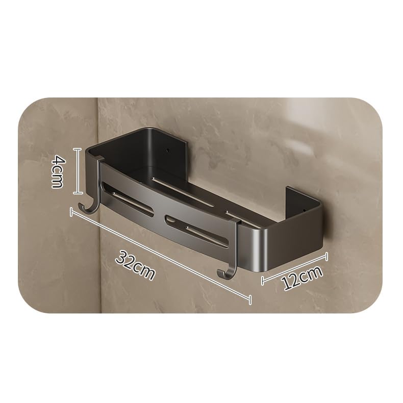 StarFarr Adhesive Shower Caddy,2 Pack Air Aluminium Rustproof Organizers With Large Capacity,Rotate or paste Rustproof Shelves Rack,No Drilling Shelves for Bathroom Storage & Home Decor