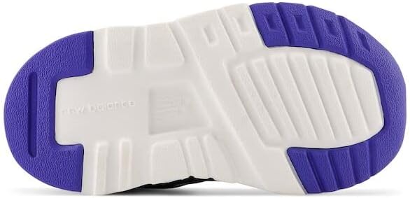 New Balance Boy's Kids 997h Bungee Lace Sneaker, Black/Marine Blue, 3 Infant
