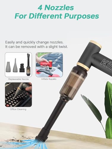 KiCA JETFAN 2.0 Electric Air Duster Fan Multipurpose Fan for Computer Keyboard Electronics Cleaning, Outdoor Hiking, Air Cushion Inflation, BBQ, 101000 RPM and Aluminum Material