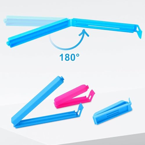 20Pcs Food Storage Bag Clips, Sealing Bag Clips in 4 Sizes Reusable Food Bag Clips Colorful Bag Sealing Clips
