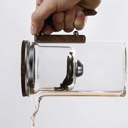 Enchanti Tea Pot,Water Separation Glass Teapot,Filter Teapot with Dual Infusers,Enchantipot Magic Tea Pot,Glass Teapot with Strainer,Infuser,Automatic Magnetic Teapotï¼Œheat Resistant (520ml)