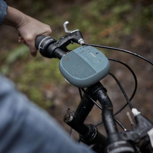 Bose SoundLink Micro Bluetooth Speaker: Small Portable Waterproof Speaker with Microphone, Stone Blue, wireless