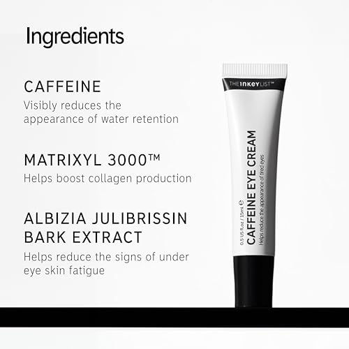 The Inkey List Caffeine Eye Cream 15ml | Improves Dark Circles | Brightens Under Eye | Fragrance-free | Suitable For All Skin Types