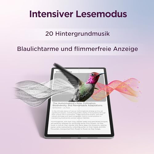 Lenovo Idea Tab Pro Tablet | 12.7 Inch 3K Display | MediaTek Dimensity 8300 | 8GB RAM | 256GB eMMC | Android 14 | Luna Grey | Includes Tab Pen Plus