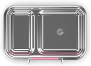 Bento "GoMart" Premium Stainless Steel Lunch Box 2 Compartments, Leakproof Silicone Lid, BPA-Free - School & Office Use (White) kids,adult. - White
