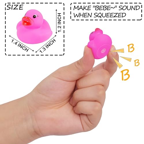 WEZCHUGHAOL 30 Pcs Rubber Ducks, Mini Bath Ducks Set, Colorful Mini Rubber Duckies for Kids, Float and Squeak Bath Duck Toys for Baby Showers, Classroom Incentives, Beach, Pool, Birthdays and Parties