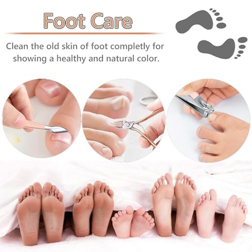 Duomama Nail Clipper Set 18Pcs - Stainless Steel Professional Manicure & Pedicure Tools for Hand, Foot & Face Care - Gift for Men, Women, Friends, Parents - Premium Quality Grooming Kit