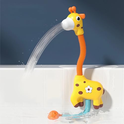 TOYBY Baby Bath Toys, Automatic Shower Head & Sprayer with Hose for Bathtub Water Play, Hand Shower for Toddlers Ages 1-3