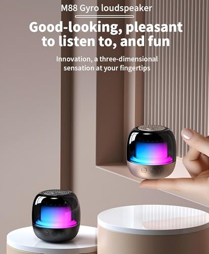 Bluetooth Speaker with RGB Light - Portable Waterproof Wireless Speaker, Multifunctional Phone Stand for iPhone 16/15/14/13/12 Series, Ideal Shower Speaker and Birthday Gift for Everyone (M88)