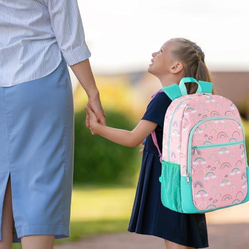 Masroo Kids Backpack for Girls and Boys 6-10, Primary School Kindergarten Backpack, Cute Kids Backpacks for Girls with Pen Bag and Lunch Bag