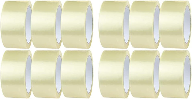 MARKQ Clear Packing Tape 2 inches x 50 yards Strong Heavy Duty Packaging Tape for Sealing Parcel Boxes, Moving Boxes Houses, Large Postal Bags, Office Supplies 6 Rolls - 6 Rolls 2 inches x 50 yards (Pack of 2)