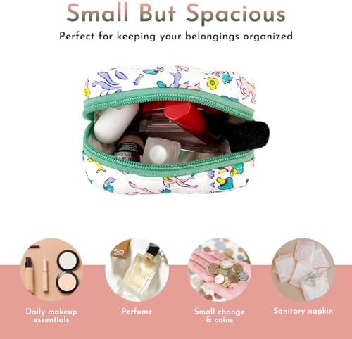KASTWAVE Small Makeup Bag, Makeup Bag for Women, Travel Toiletry Bag, Preppy Toiletry Bag, Car Essentials Bag, Sanitary Napkin Storage Bag, Makeup Organizer Travel Pouch for Women, Girls