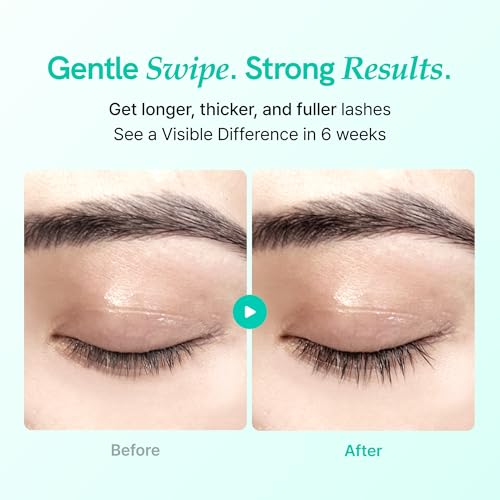 Power and Volume Eyelash Serum | Korean Non-Irritating Lash Serum for Longer, Thicker Lashes & Brows | Vegan-Friendly, Cruelty-Free - Peptides, Biotin, Centella, Hyaluronic Acid, 0.3 fl.oz.