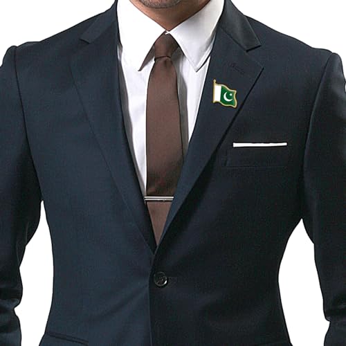 12/24/50/100Pcs Official Pakistan Flag Pins Bulk - Metal Pakistani National Lapel Pin