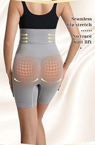Miurixo High Waist Shapewear Shorts, Postpartum Underwear Boyshorts, Waist Trainer Corset Butt Lift, Body Shaping Boxers, Postpartum High Waisted Underwear for Women (A,M/L) in Black
