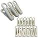12pcs Laundry Drying Clothespins, Strong Finger Clips for Skirts, Pants, Clothes Pins for Air Drying, Clothes Peg Clips for Outdoor Drying Clothes, Plastic Clips Non Slip Rubber Mouth Grip Clothesline