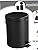 SLEEPHEAD®Artistic 3-Liter Trash Can with Lid, Foot Pedal Round Bathroom Garbage Can with Stainless Steel Removable Inner Wastebasketand Handle, Matt Finish, 0.8Gal/3L, Black
