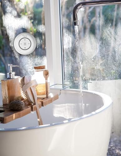 LEICKE Bluetooth Shower Speaker, Bluetooth Speaker Shower, Dust/Steam/Waterproof Shower Speaker with Suction Cup, Small Portable Wireless Speaker for Bathroom, Beach, Sauna, etc.