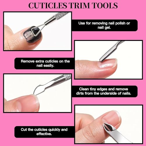 Paporich Nail Care Tool Kit, Nail Files 100/180, Nail Buffer Block, Cuticle Nippers, Cuticle Pusher, Cuticle Trimmer, Nail Lifter for Ingrown Toenails, Nail Tools, Nail Kit, Pedicure & Manicure Tools