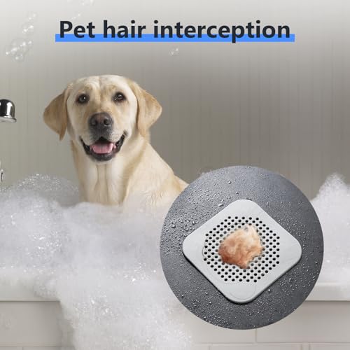 ZUERST 4-Pack Floor Drain Cover. Anti-smell,Hair Catcher, Insect-proof. Shower Drain Stopper for Bathroom, Laundry, Kitchen, Garden.etc