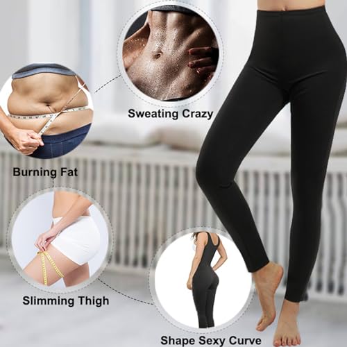 Sauna Leggings for Women, High Waisted Leggings for Women, Sweat Leggings, Women's Slimming Tummy Control Sauna Pants,Blue,4XL/5XL