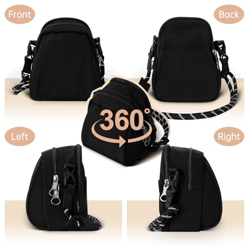 Crossbody Bag Sling Purse for Women Men Girls, Multi Position Cute Handbag Mini Clutch Purse with Zipper Closure For Travel Leisure and Beach Trips