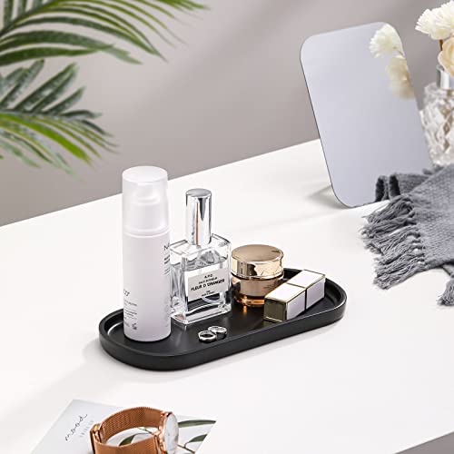 Luxspire Decorative Oval Resin Tray, Bathroom Organizer, Jewellery Holder Storage for Candles, Soap, Ideal Decoration, Ink