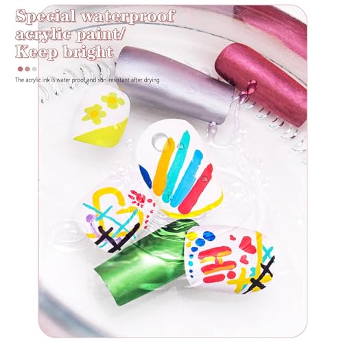 12 Colors Nail Art Pens Set, Nail Polish Pens, Graffiti Nail Dotting Tools, Acrylic Paint Pens, for Girls Women DIY Pedicure Traditional Nails Art, Nails Art Design, Manicure Nail Pens for Salon DIY